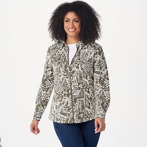 COPY - Philosophy Long Sleeve Snake Skin B&W Blouse S